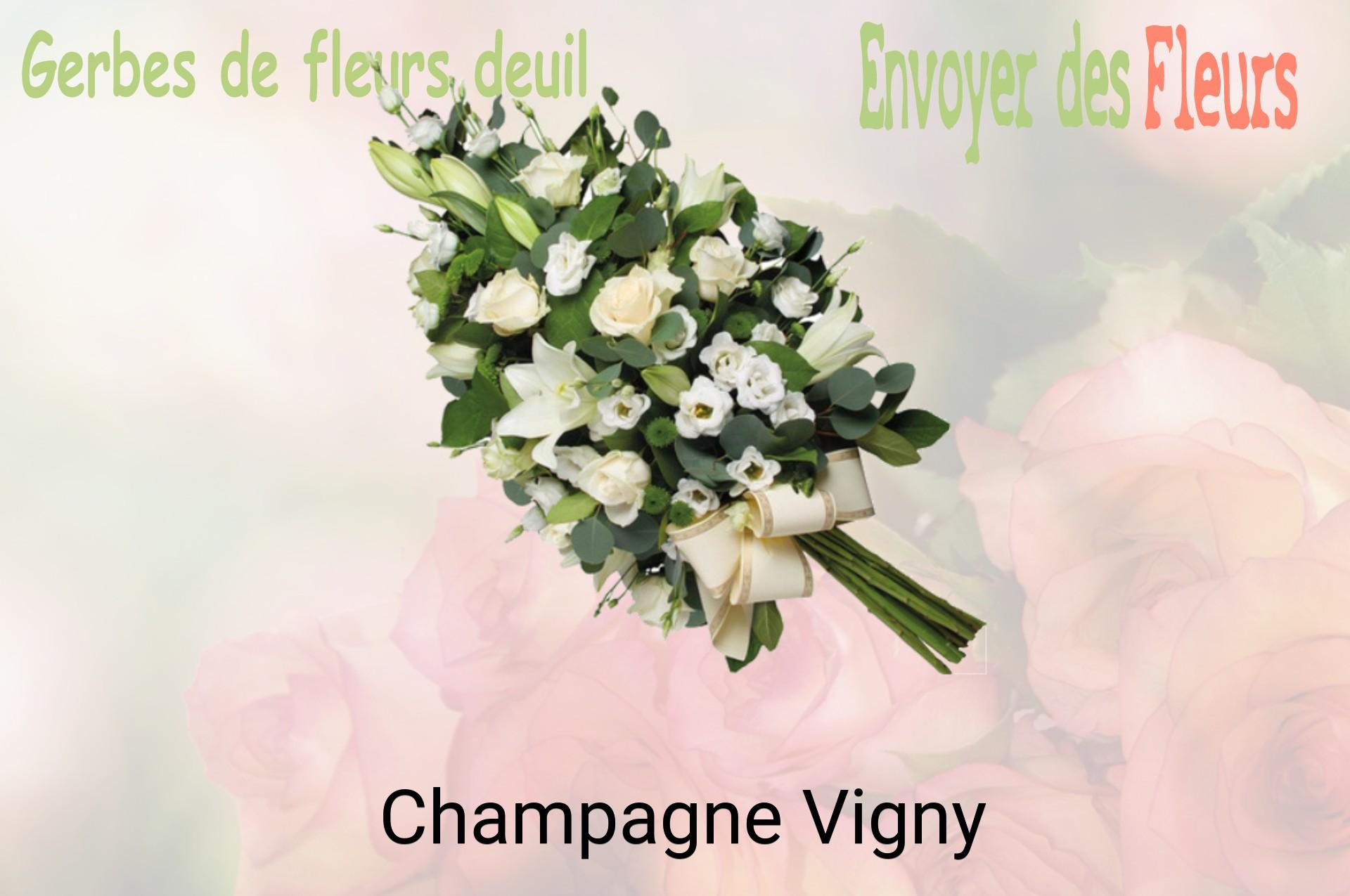 Gerbe de fleurs de deuil livrée à Champagne-Vigny